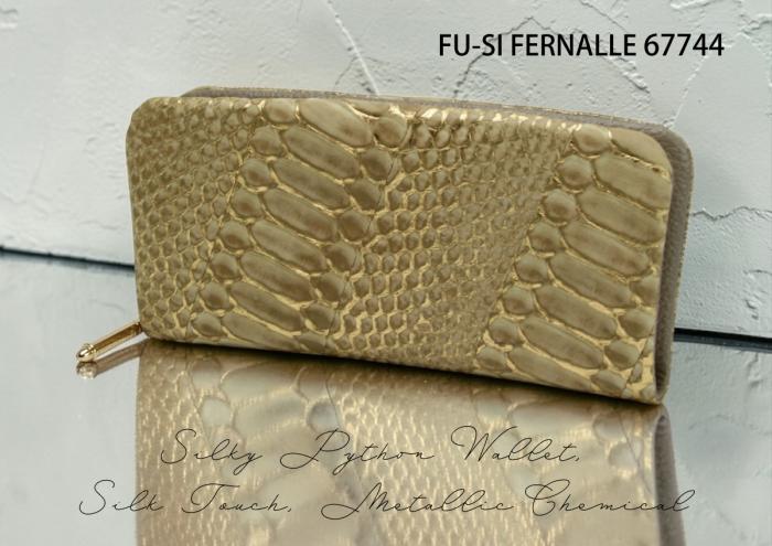 【カトレア本店Selection】FU-SI FERNALLE(フーシフェルナーレ)
シルキーパイソン メタル化工長財布　67744

