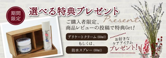 お手入れグッズプレゼント