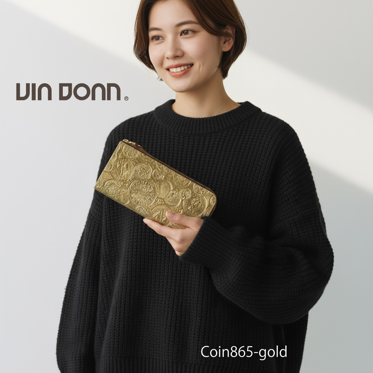 VIA DOAN(ヴィアドアン) マチ有L字ファスナー長財布Coin コイン 865画像11