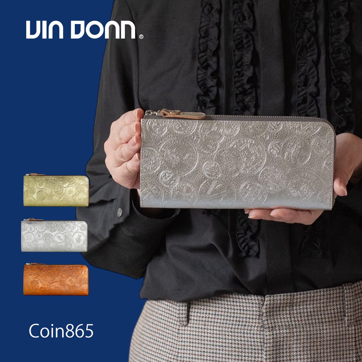 VIA DOAN(ヴィアドアン) マチ有L字ファスナー長財布Coin コイン 865画像4