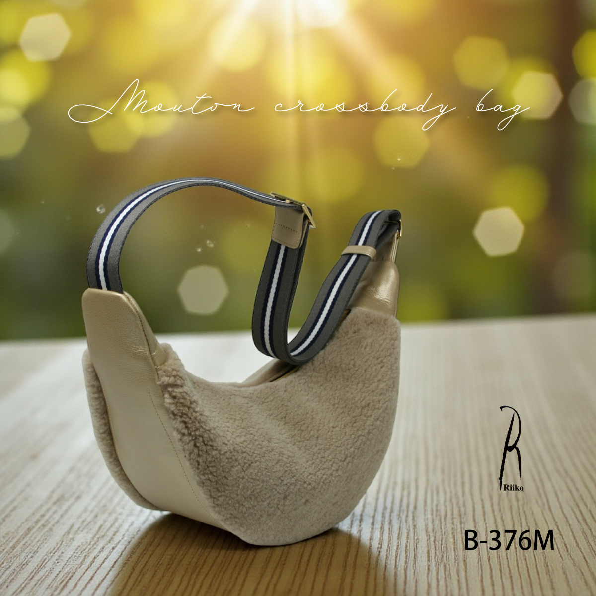 【本店企画／イビサ&逸品会12月6日より販売開始】RiikoModeリイコモード) ムートン三日月型バッグB-376M画像3
