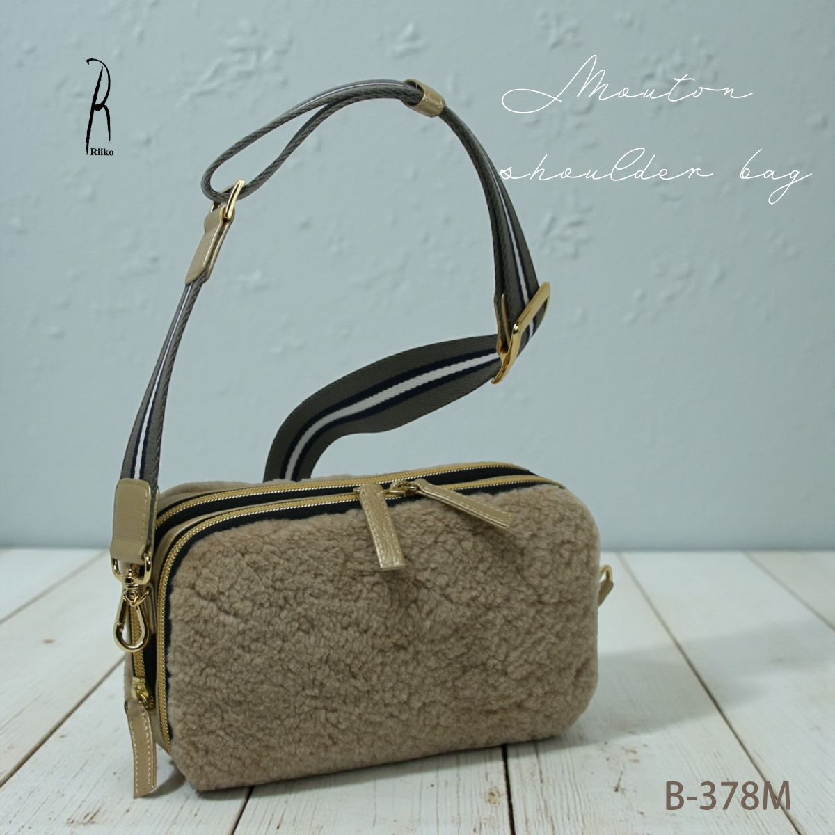 【本店企画／イビサ&逸品会12月6日より販売開始】RiikoMode(リイコモード) ムートンショルダーバッグB-378M画像3