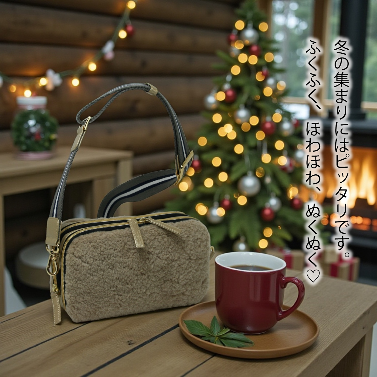 【本店企画／イビサ&逸品会12月6日より販売開始】RiikoMode(リイコモード) ムートンショルダーバッグB-378M画像8