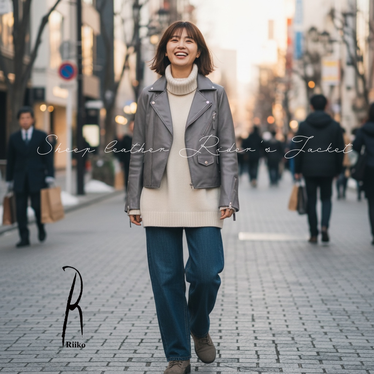 【本店企画/イビサ&逸品会12月6日より販売開始】RiikoMode(リイコモード) シープレザーライダースジャケットA-209N 1点もの画像10