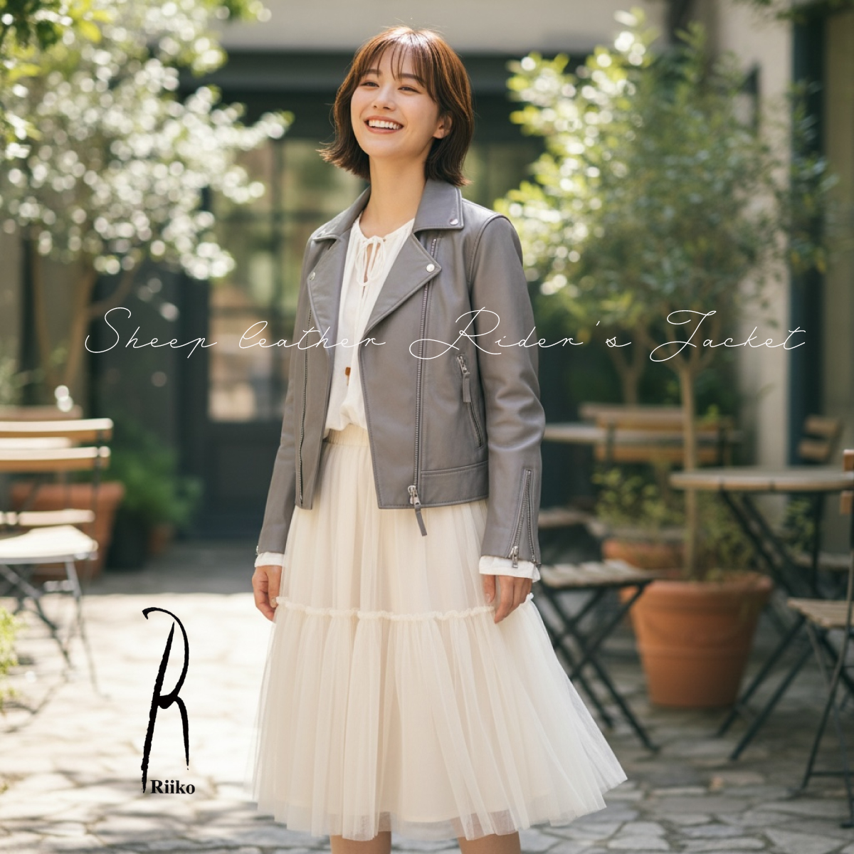 【本店企画/イビサ&逸品会12月6日より販売開始】RiikoMode(リイコモード) シープレザーライダースジャケットA-209N 1点もの画像9