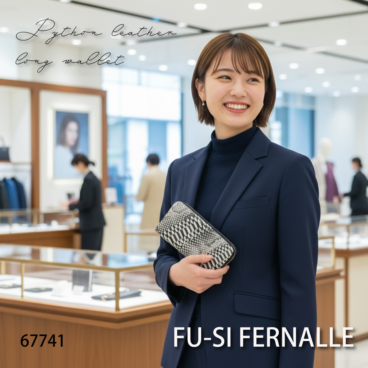 【本店企画/イビサ&逸品会12月6日より販売開始】FU-SI FERNALLE(フーシフェルナーレ)逆染めパイソン長財布 67741画像8