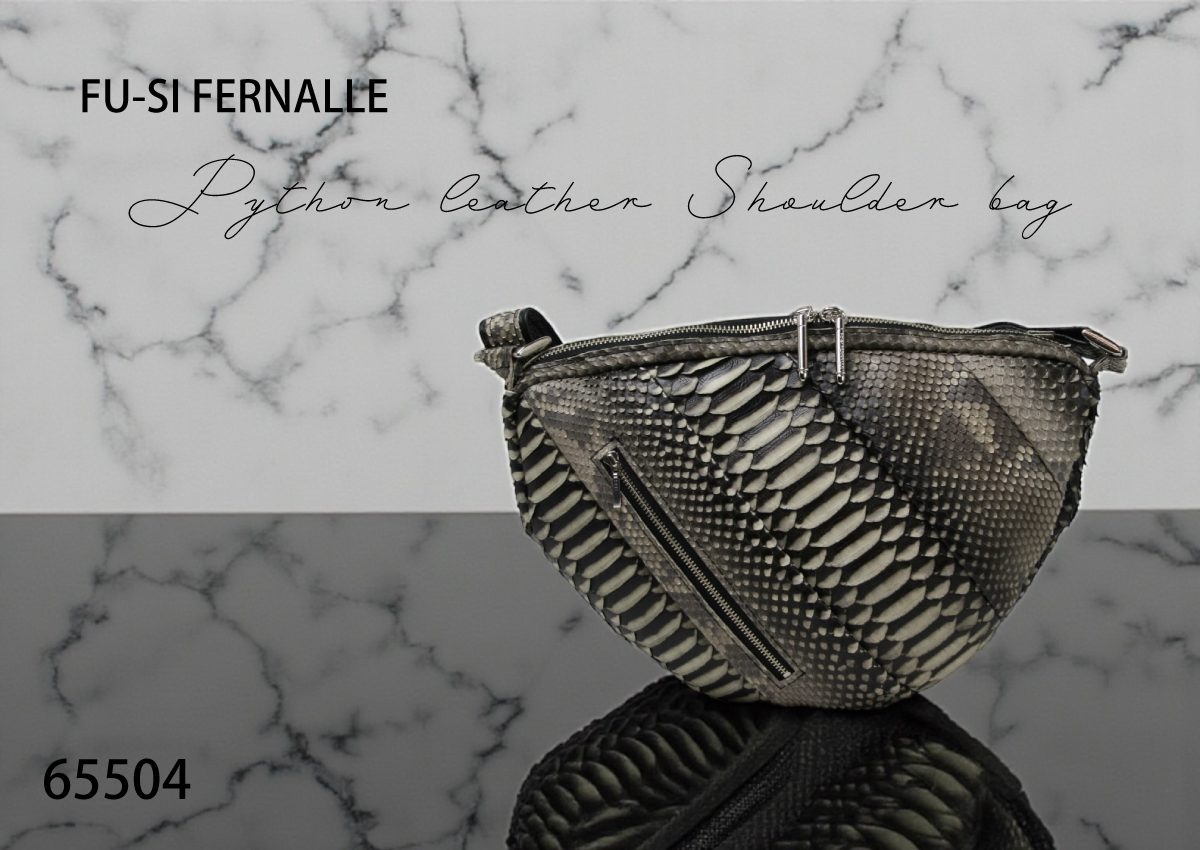 【本店企画/イビサ&逸品会12月6日より販売開始】FU-SI FERNALLE(フーシフェルナーレ)逆染めパイソンショルダーバッグ 65504画像1