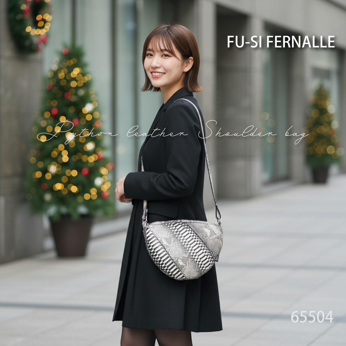 【本店企画/イビサ&逸品会12月6日より販売開始】FU-SI FERNALLE(フーシフェルナーレ)逆染めパイソンショルダーバッグ 65504画像12