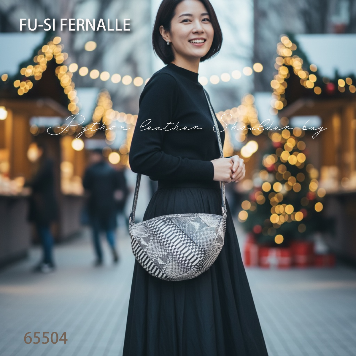 【本店企画/イビサ&逸品会12月6日より販売開始】FU-SI FERNALLE(フーシフェルナーレ)逆染めパイソンショルダーバッグ 65504画像7