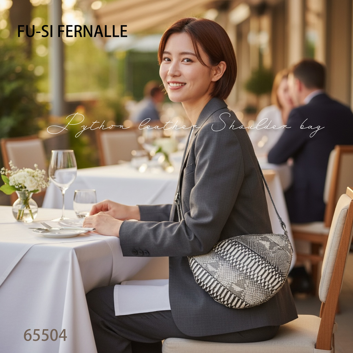 【本店企画/イビサ&逸品会12月6日より販売開始】FU-SI FERNALLE(フーシフェルナーレ)逆染めパイソンショルダーバッグ 65504画像9