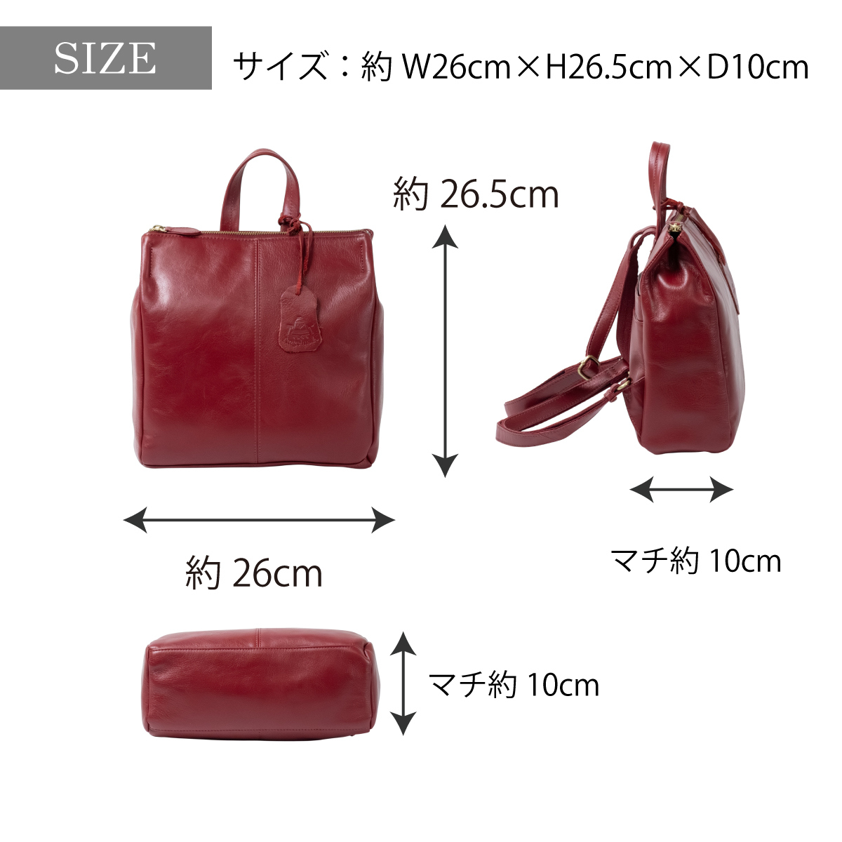 Angelus.A(アンジェラスエー)レザーリュックS-17019画像4