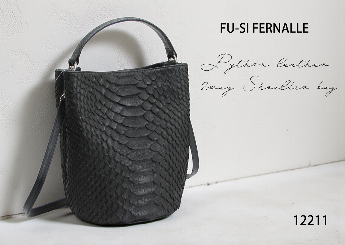 【カトレア本店Selection】FU-SI FERNALLE(フーシフェルナーレ)ダイヤモンドパイソンショルダーバッグ　12211画像1