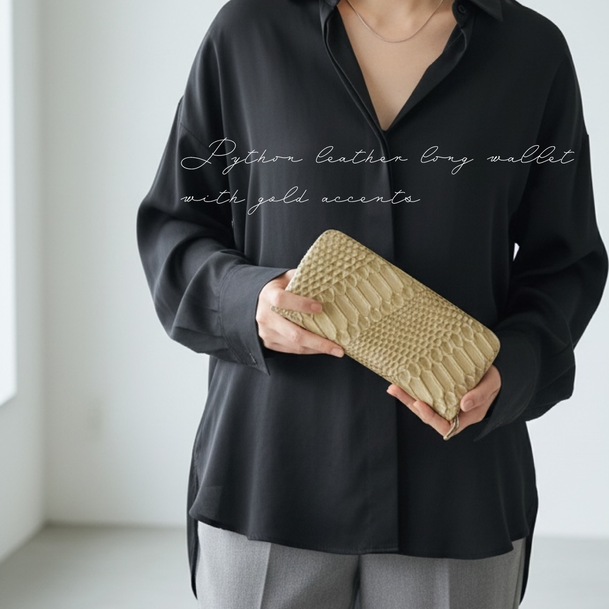 【カトレア本店Selection】FU-SI FERNALLE(フーシフェルナーレ)シルキーパイソン メタル化工長財布 67744画像8