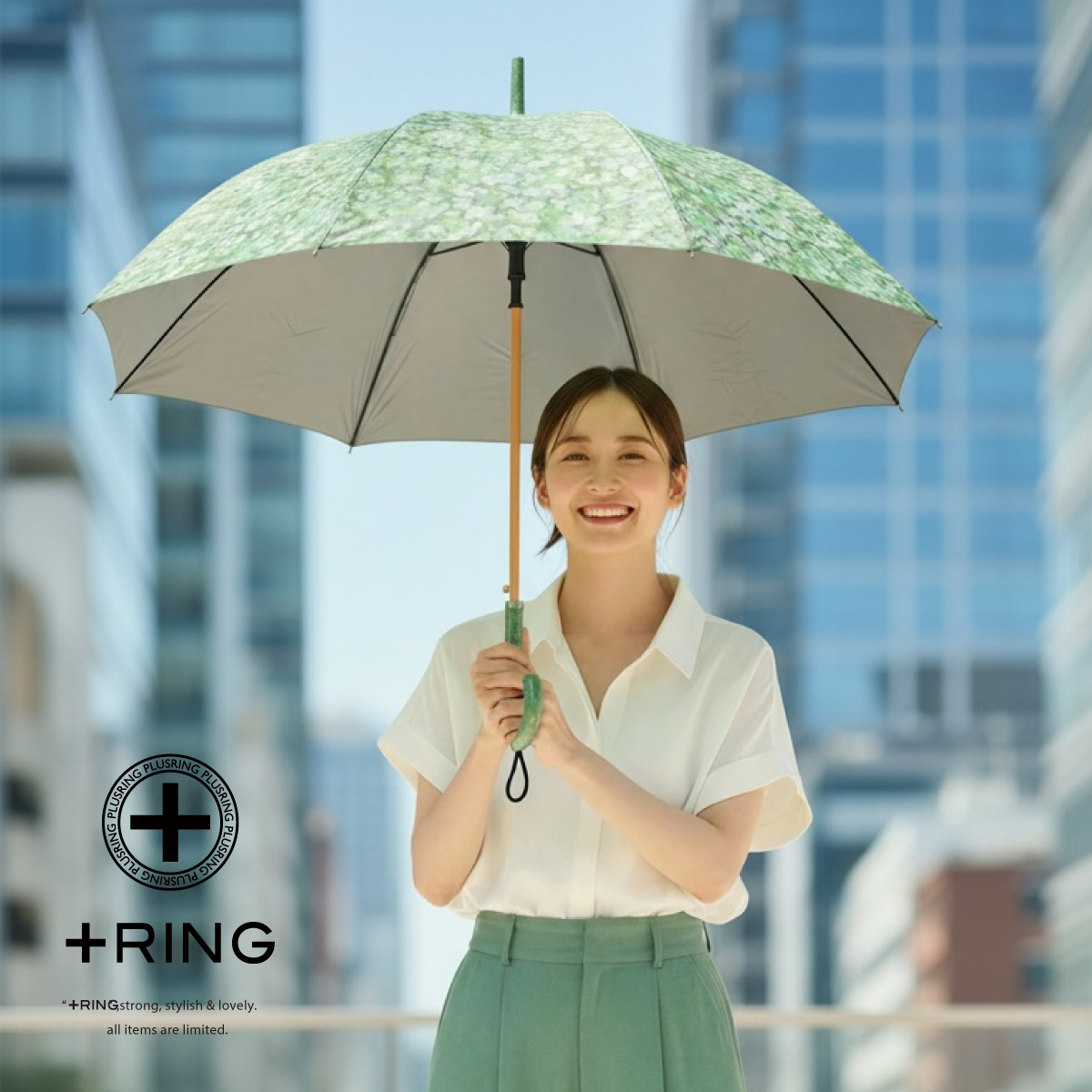 +Ring(プラスリング) 晴雨兼用傘 1195 画像2