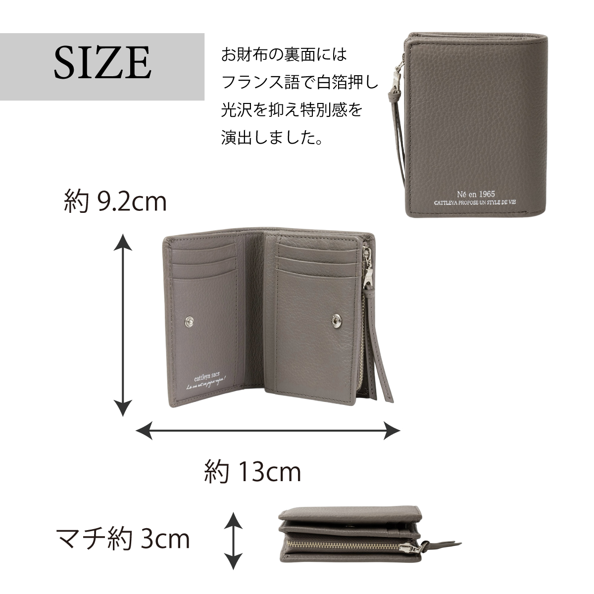 cattleya sacs(カトレアサックス) コンパクト財布 IN2533画像3