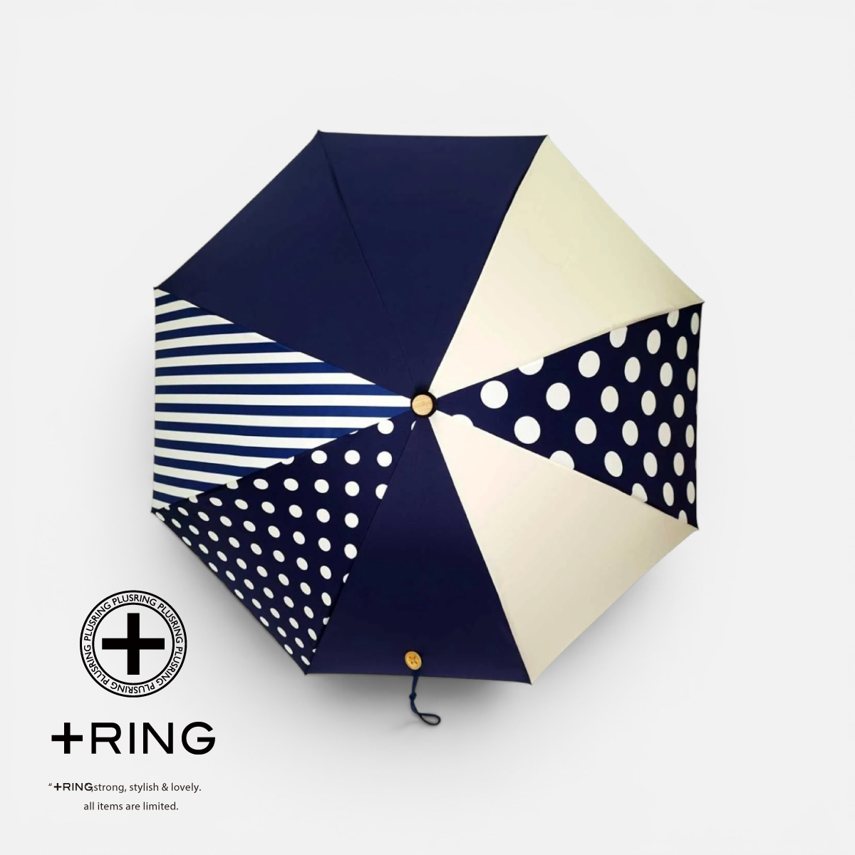 +Ring(プラスリング) 晴雨兼用傘 ショート長傘1293 【数量限定】画像3