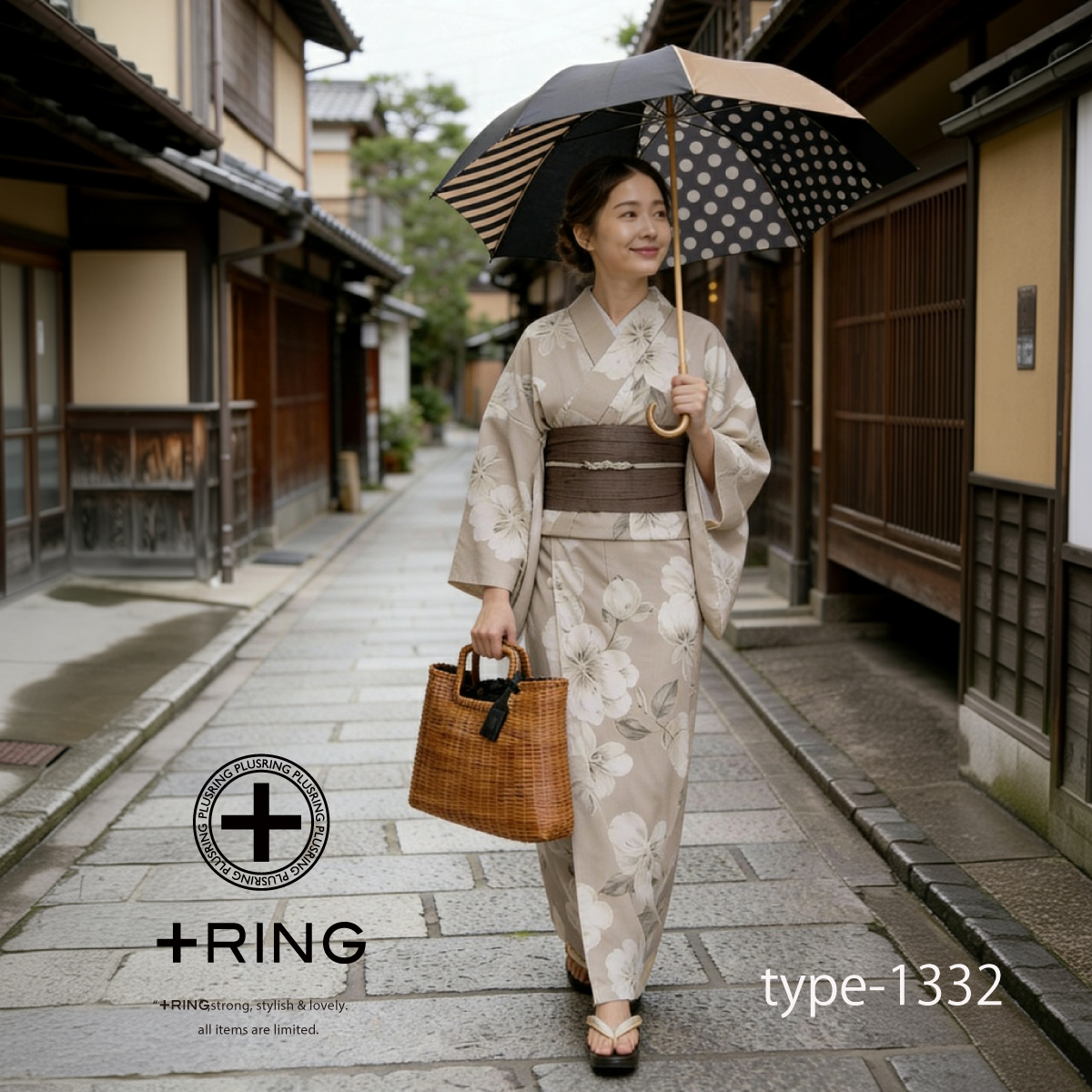 +Ring(プラスリング) 晴雨兼用傘 ショート長傘1332 【数量限定】画像9