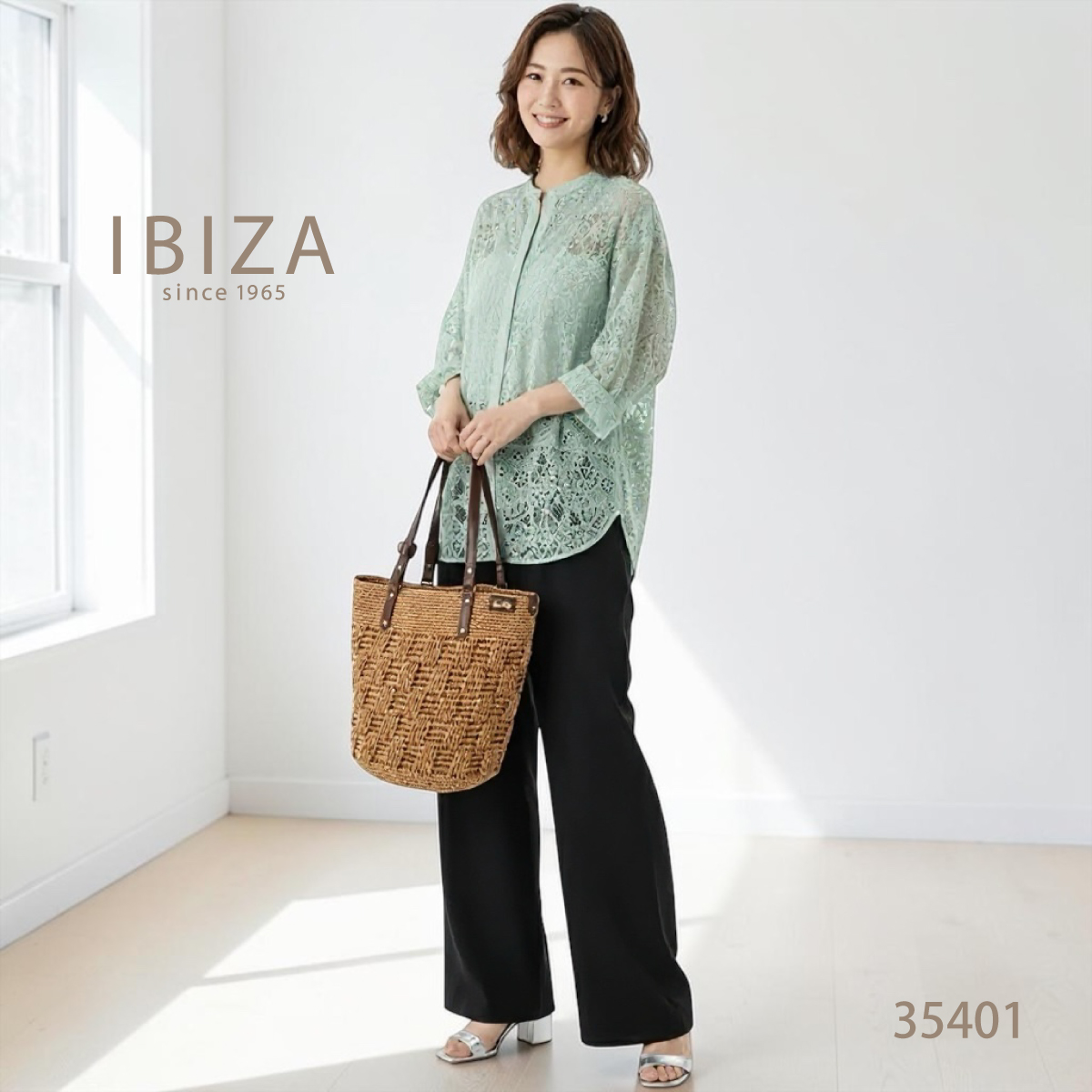 【本店企画/夏のイビサ】IBIZA(イビサ)ラフィア セミショルダーバッグ 35401画像11