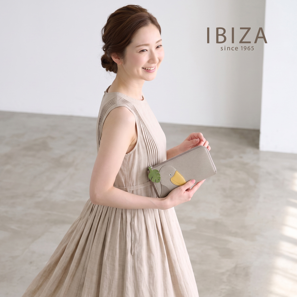 【本店企画/夏のイビサ】IBIZA(イビサ)アニマーダ 牛革 L字ファスナー長財布(ハシビロコウ)22844画像10