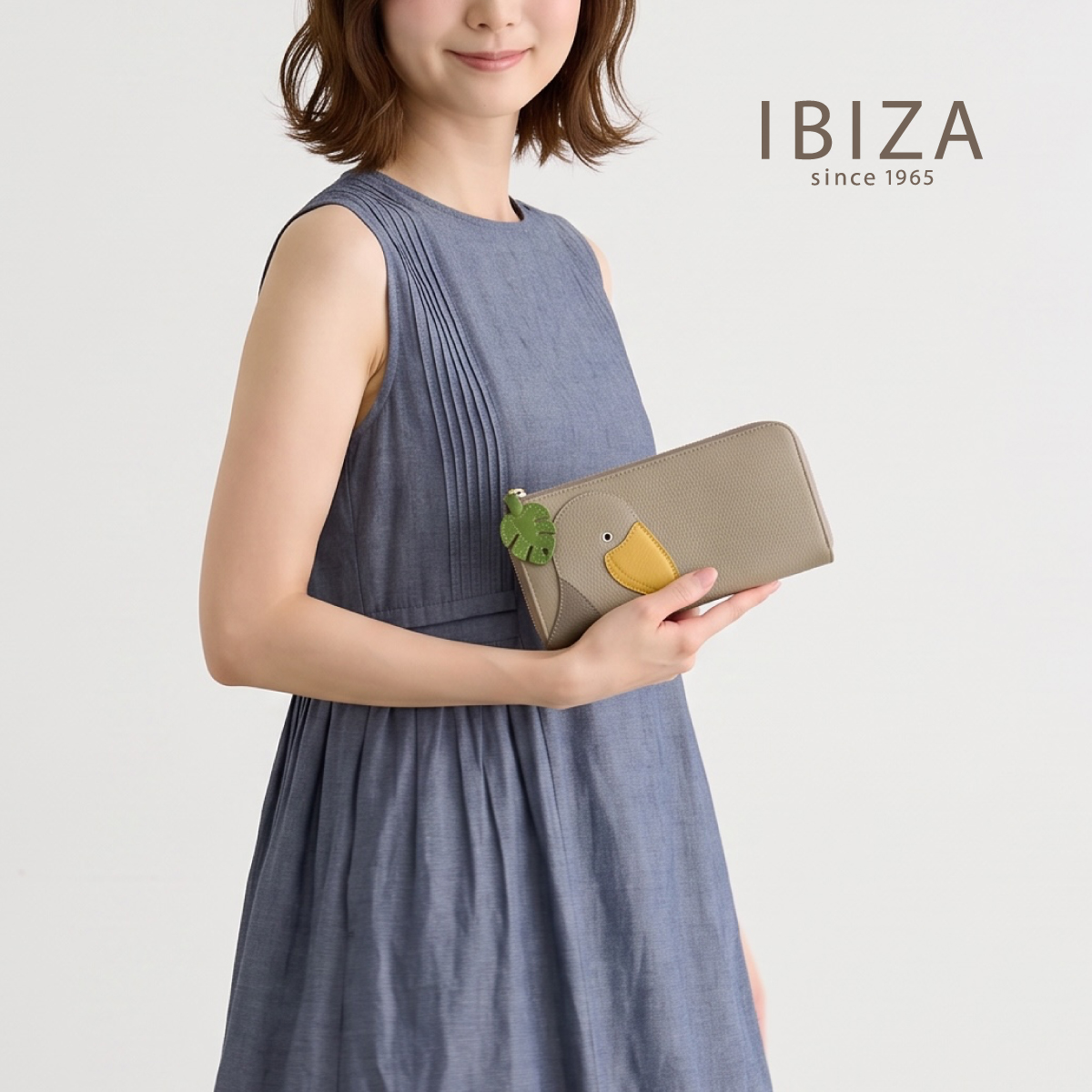 【本店企画/夏のイビサ】IBIZA(イビサ)アニマーダ 牛革 L字ファスナー長財布(ハシビロコウ)22844画像9