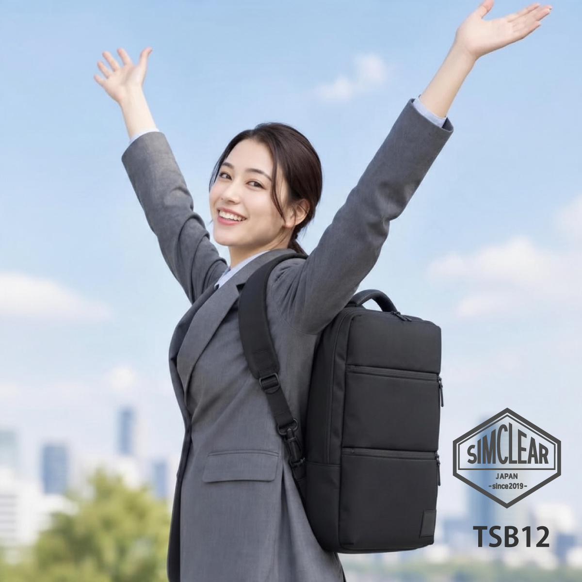 SIMCLEAR(シムクリア)TSUNAGU BAGSQUARE- 2WAY ビジネスリュックTSB12画像6