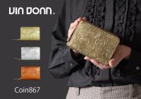 VIA DOAN(ヴィアドアン) BOX小銭入れ付き ラウンドファスナーミドル財布Coin コイン 867画像1