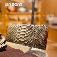 【カトレア本店Selection】VIA DOAN(ヴィアドアン) Antique python アンティークパイソン ラウンドファスナー長財布478画像6