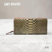 【カトレア本店Selection】VIA DOAN(ヴィアドアン) Antique python アンティークパイソン ラウンドファスナー長財布478画像7