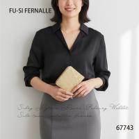 【カトレア本店Selection】FU-SI FERNALLE(フーシフェルナーレ)シルキーパイソン メタル加工ラウンド折財布　67743画像9